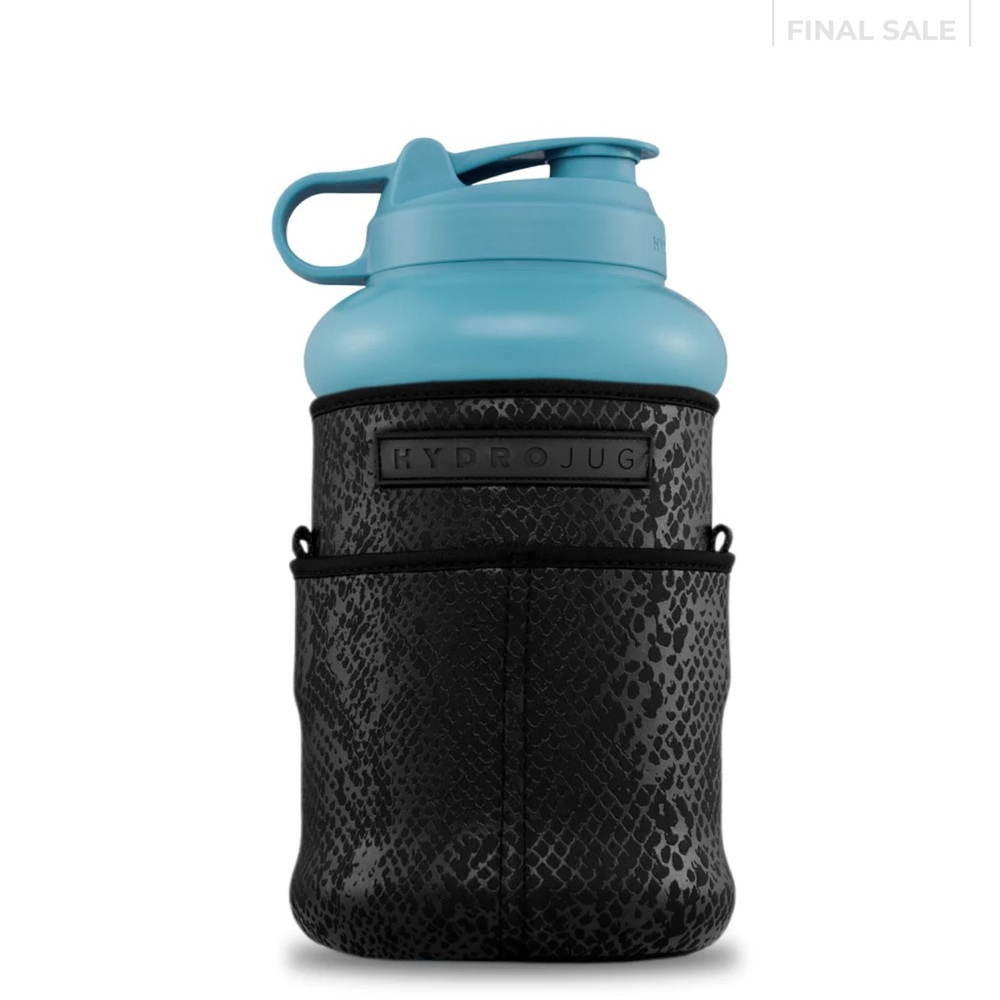 Black Snakeskin HydroJug Sleeve with Strap